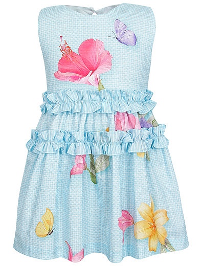 Голубое платье с бабочками и цветами Lapin House - 1054709372028 - Фото 1