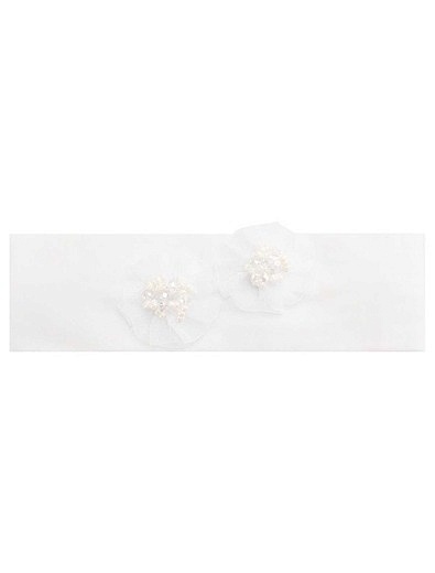 Белая повязка с цветами Junefee - 1424500080178 - Фото 1