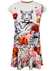 Платье с принтом цветы и тигр - 1054609170748