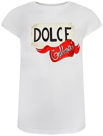 футболка с нашивкой логотипа Dolce & Gabbana - 1134509076248 - Фото 1