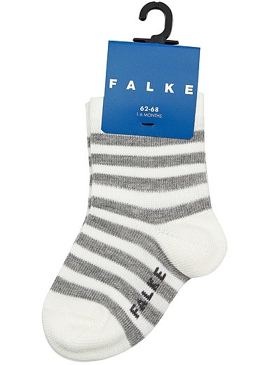 Белые носки в полоску FALKE - 1533829880496 - Фото 1