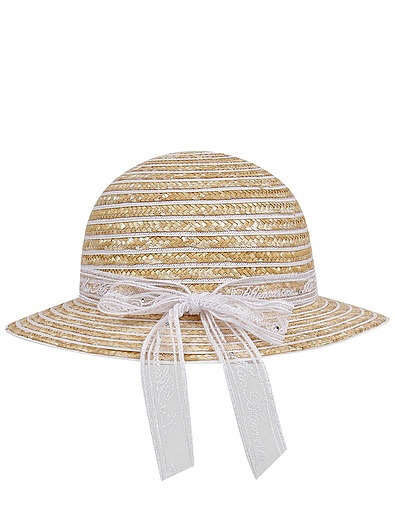 Соломенная шляпа с бантом Miss Blumarine - 1174509070204 - Фото 2