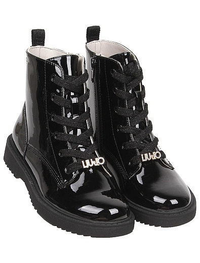 Черные лакированные ботинки Liu Jo Junior - 2034509083484 - Фото 1