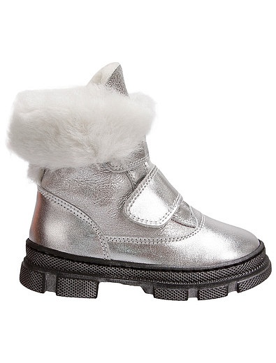 Утепленные серебрянные ботинки Missouri - 2034509281767 - Фото 2