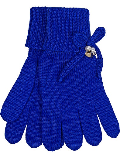 Синие перчатки из шерсти Il Trenino - 1192909780080 - Фото 1
