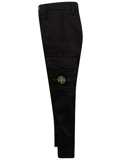 Черные брюки с карманом Stone Island - 1084519171344 - Фото 3