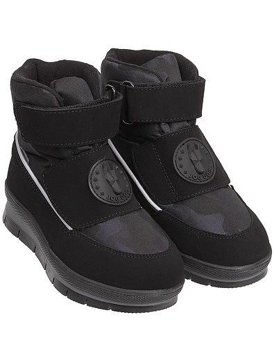 Темно-синие ботинки с камуфляжными вставками Jog Dog - 2031419980360 - Фото 1