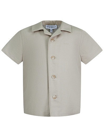 Рубашка и шорты из льна и хлопка EMPORIO ARMANI - 3024519373704 - Фото 3