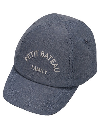 Джинсовая кепка с нашивкой логотипа PETIT BATEAU - 1184519370508 - Фото 1