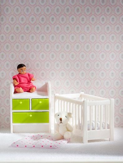 Кровать с пеленальным комодом для кукольного дома Lundby - 6944529270381 - Фото 2