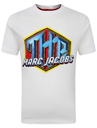 Хлопковая футболка с принтом Marc Jacobs - 1134519183028 - Фото 1