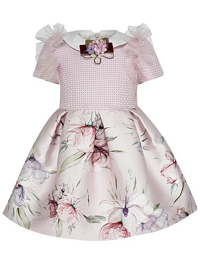 Платье с цветочным принтом на подоле Baby A - 1054609286098 - Фото 1