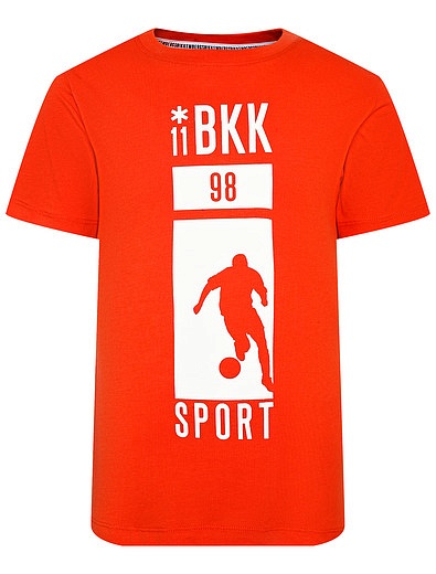 Комплект из оранжевой футболки и шорт Bikkembergs - 3024519371649 - Фото 3