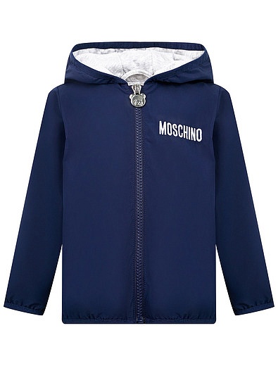 Куртка с ушками на капюшоне и крупным логотипом Moschino - 1074529270298 - Фото 1