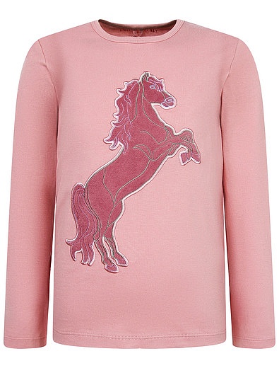 Розовый лонгслив с лошадью Stella McCartney - 4164509083035 - Фото 1