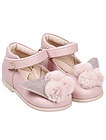 Розовые туфли с меховыми помпонами - 2012609980018