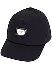 Чёрная кепка с пластиной логотипа - 1184519370454