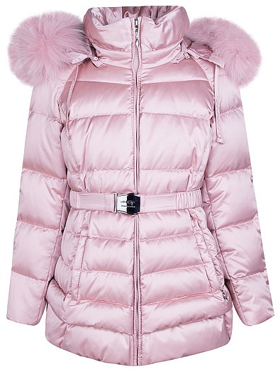 Розовый утепленный комплект из куртки и полукомбинезона Manudieci - 6123009780330 - Фото 3