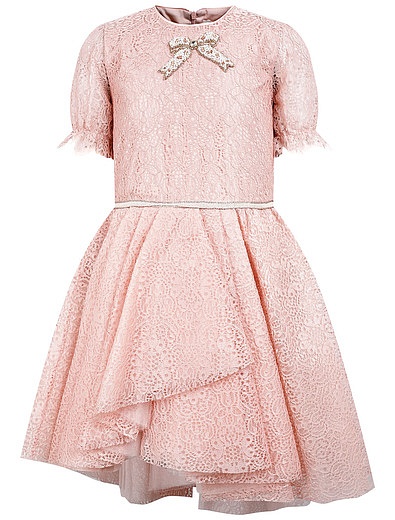 Розовое платье с асимметричной юбкой EIRENE - 1054609182055 - Фото 1