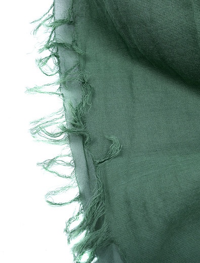 Хлопковый зеленый платок Il Gufo - 0012208970061 - Фото 2