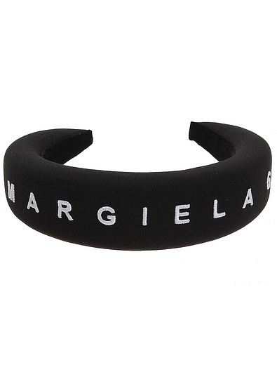 Черный ободок с логотипом MM6 Maison Margiela - 5144508280313 - Фото 1