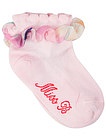 Розовые носки с оборками - 1532609670012