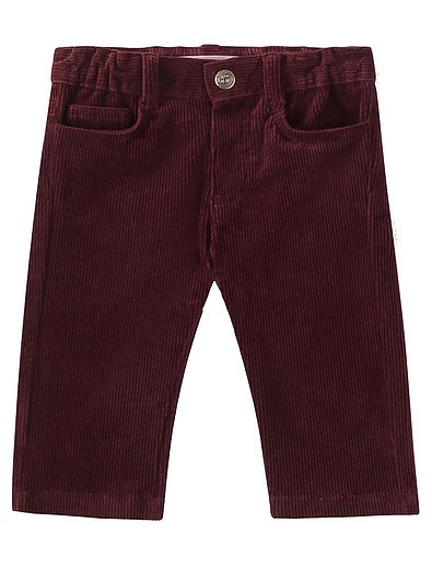 Бордовые вельветовые брюки Bonpoint - 1084509185238 - Фото 1