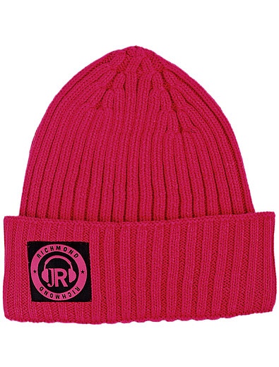 Розовый комплект из шапки и шарфа JOHN RICHMOND - 3004508180131 - Фото 4