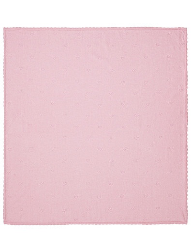 Розовый плед из кашемира 100x100см WOOL & COTTON - 0784500180010 - Фото 1
