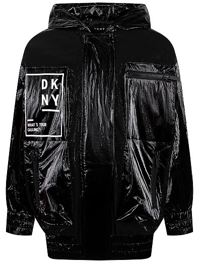 Чёрная куртка с логотипом на спине DKNY - 1074509170747 - Фото 1
