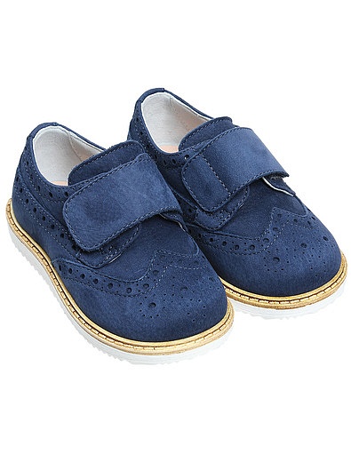 Синие ботинки на липучках Florens - 2031419870067 - Фото 1
