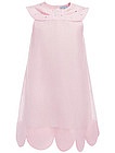 Розовое платье с разрезом на спине - 1054500370490