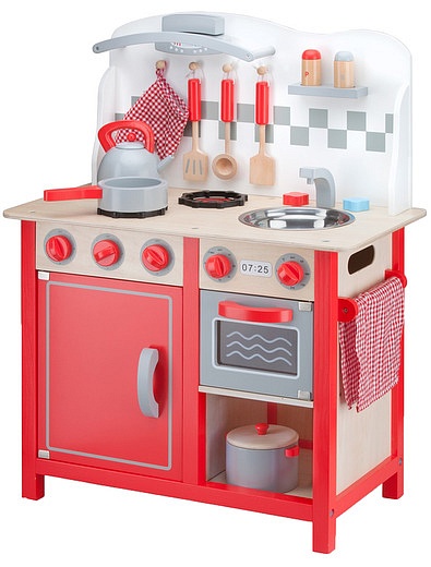 Детская кухня красная New Classic Toys - 7131329980124 - Фото 1