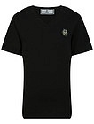 Черная футболка с v-образным вырезом - 1134519186203