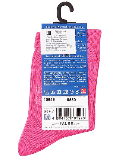 Розовые хлопковые носки FALKE - 1532609970105 - Фото 2