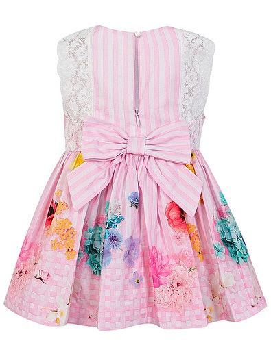 Платье в полоску с цветочным принтом Lapin House - 1054509278452 - Фото 2