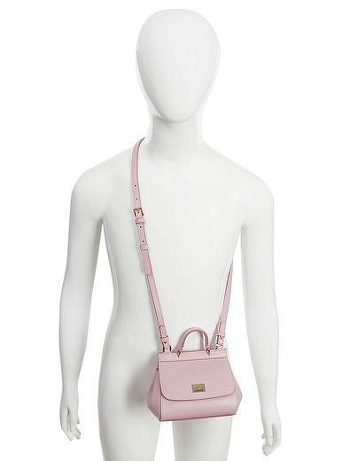 розовая сумка из натуральной кожи Dolce & Gabbana - 1204508280509 - Фото 5