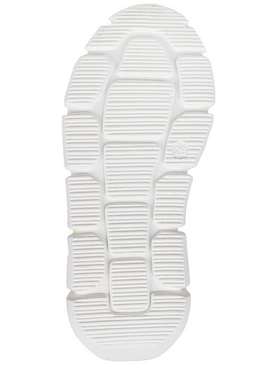 Белые кроссовки из натуральной кожи с желтыми вставками Morelli - 2104529070334 - Фото 5