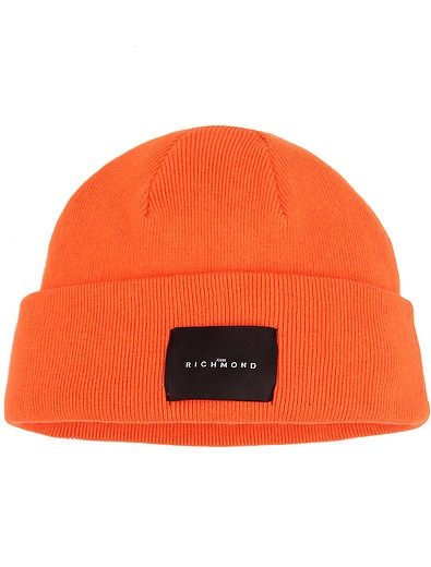 оранжевая шапка с нашивкой логотипа JOHN RICHMOND - 1354529280429 - Фото 1