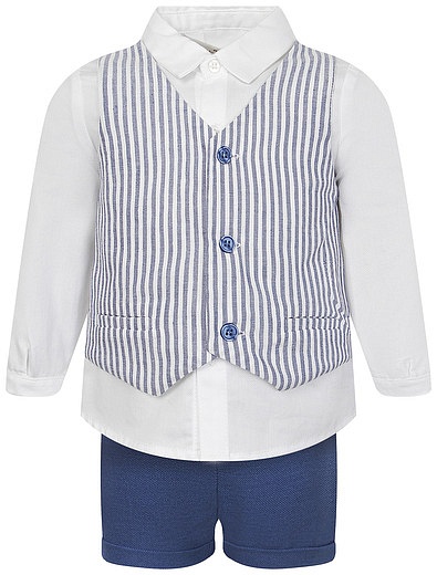 Комплект из шорт и рубашки с имитацией жилета Mayoral - 3024519072973 - Фото 1
