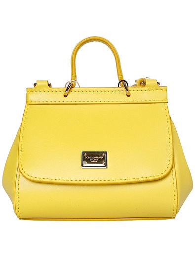 Жёлтая сумка из натуральной кожи Dolce & Gabbana - 1204508270166 - Фото 1
