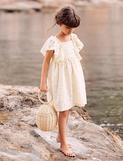 Бледно-жёлтое платье с вышивкой Tartine et Chocolat - 1054709371458 - Фото 2