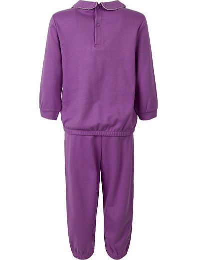 Фиолетовая хлопковая пижама с принтом Original Marines - 0213309581020 - Фото 2