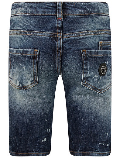 Джинсовые шорты с пятью карманами Philipp Plein - 1414619173182 - Фото 2