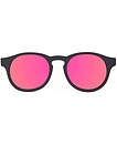 Солнцезащитные очки в черной опарве и розовыми стеклами - 5254528270192