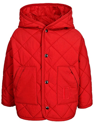 Красная стеганая куртка с капюшоном EMPORIO ARMANI - 1074529380089 - Фото 1