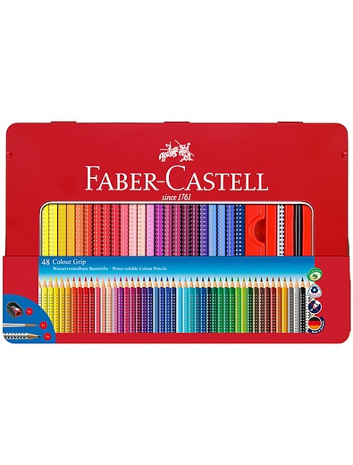 Карандаши цветные 48 цветов ( 1 ч/г крандаш + точилка + кисть) Faber-Castell - 6884528280137 - Фото 1