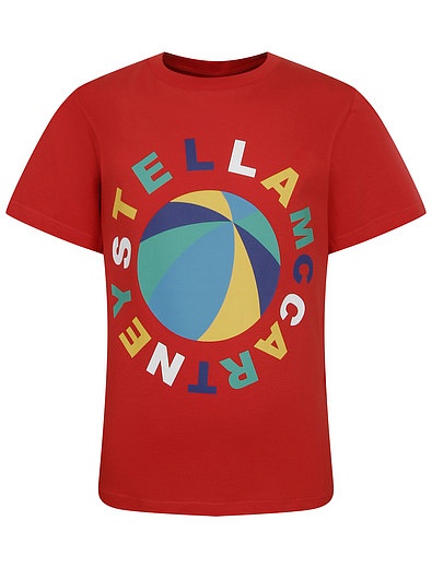 Красная футболка с пляжным мячом Stella McCartney - 1134619274862 - Фото 1