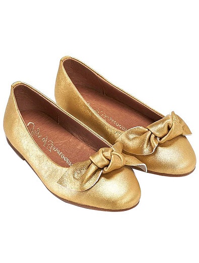 Золотистые туфли из натуральной кожи Age of Innocence - 2014500173513 - Фото 1