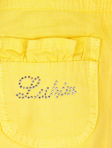 Жёлтые брюки с бантом Lapin House - 1082809870045 - Фото 3